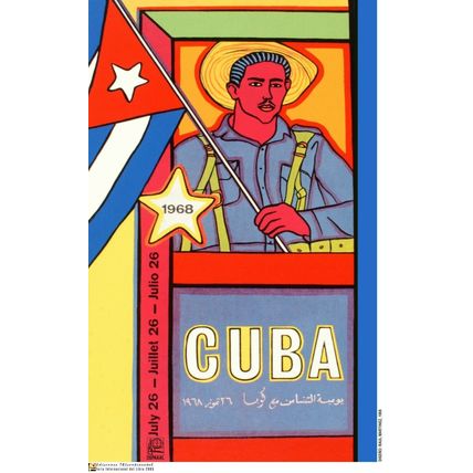 Political POSTER.Set of 5.Cuba Solidarity Propaganda.Castro Revolution art