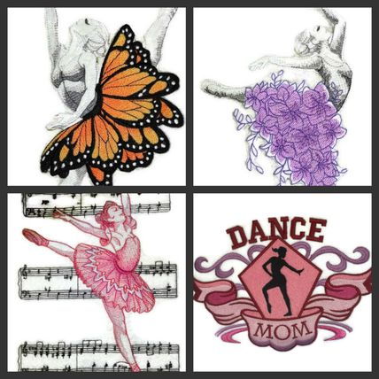 Exotic Ballerina Dancers Embroidered Iron On Patches