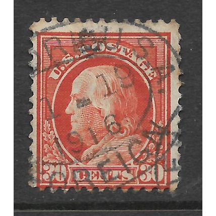 USA 1912 30c FRANKLIN ORANGE SG 523 FINE USED#