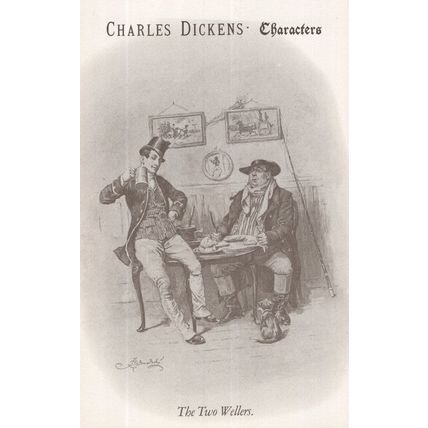 The Two Wellers Charles Dickens Book Characters Postcard