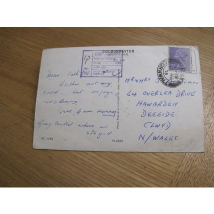 1970s Photo Precision Postcard - St Ives Street / B&B scene - cornwall