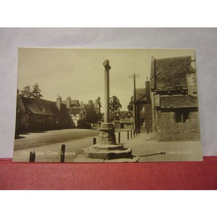 OLD MARKET CROSS, LACOCK WILTSHIRE unused postcard RP by L. L. #