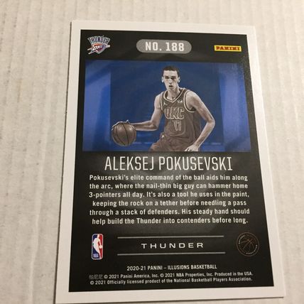 2020-21 Panini Illusions Basketball Oklahoma City Thunder Aleksej Pokusevski Roo