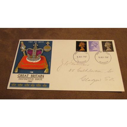 Philart 1967 GB Cover - Great Britain Definitives - Glasgow Frank