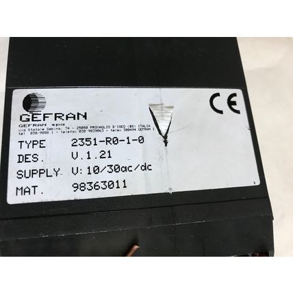 GEFRAN 2351-R0-1-0 TEMPERATURE CONTROLLER,10-30 V AC/DC,GEFRAN 2351T,ST