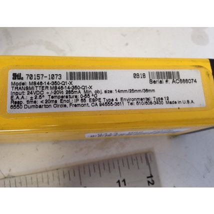 New STI MS46-14-350-Q1-X SAFETY LIGHT CURTAIN TRANSMITTER,350mm,70157-1073,FI