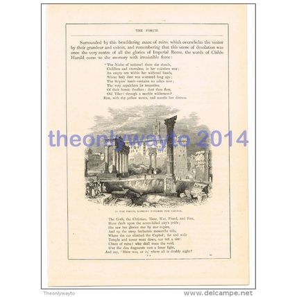 In the forum (Childe Harold Poem), Rome, Italy, Book Illustration (Print), c1870