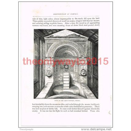 House of the Large Fountain, Pompeii, Italy, Book Illustration (Print), c1891