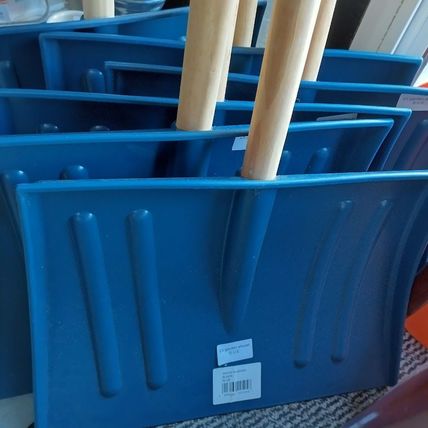 Leominster Bargain useful Shovels for leaves, flood debris or snow.