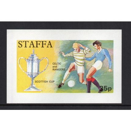 Staffa (Scotland) - 1972 - 35p Scottish Cup, Celtic and Rangers, MNH Imperf