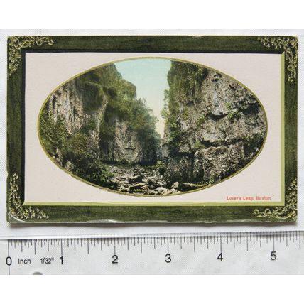 vintage postcard Lovers Leap, Buxton