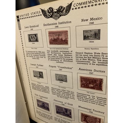 The All American Stamp Album Minkus Publishing 1970 with 814 Stamps