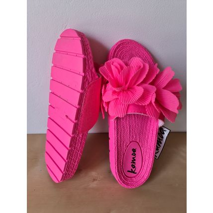 Kamoa Pink Flowers Summer Beach Sliders Shoes Sandals 40 / 7 UK