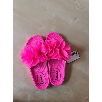 Kamoa Pink Flowers Summer Beach Sliders Shoes Sandals 40 / 7 UK