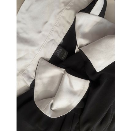 Moda International Victoria's Secret Black White Silk Trim Dress 8 -10 UK 6 US