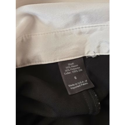 Moda International Victoria's Secret Black White Silk Trim Dress 8 -10 UK 6 US