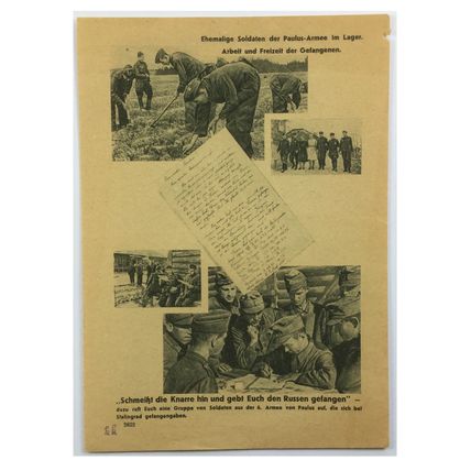 Original WW2 Russian/Soviet Air Drop Leaflet. - Code 2622. - 1943.