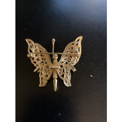 Monet Goldtone Butterfly Pin 1 1/2 x 1 1/2"