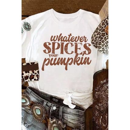 White Whatever Spices Your Pumpkin Graphic Tee