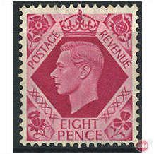 1937 SG472 8d Bright Carmine Mounted Mint SG472