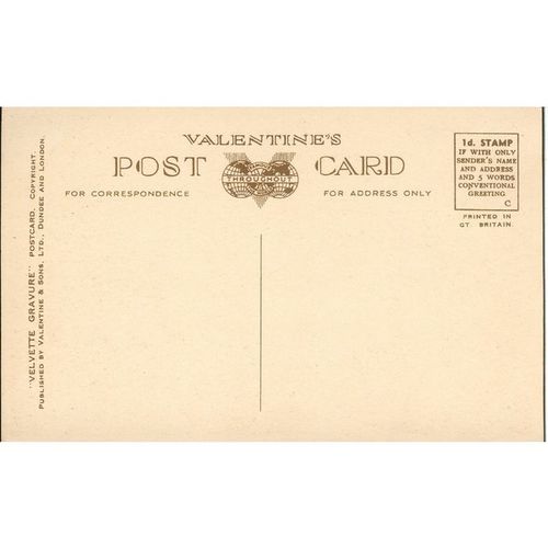 Valentine's Vintage British Postcard - Furnace Falls Near Borth, Wales