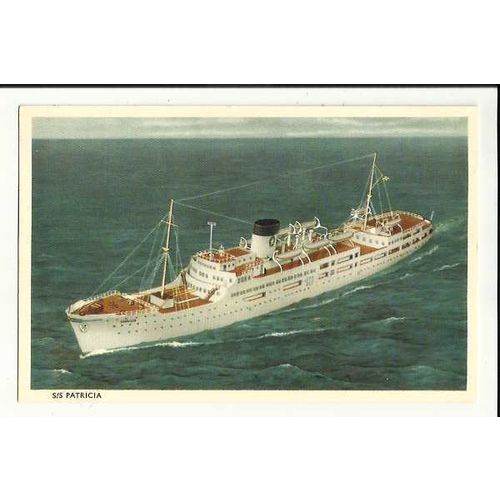 Swedish Lloyd SS PATRICIA Company Art Postcard