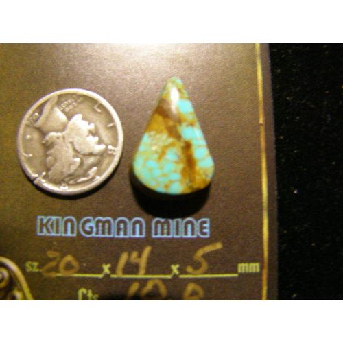 KINGMAN TURQUOISE FREEFORM 20x14x5mm OVAL CAB 10.0 cts FOR RING/PENDANT #4A-1993