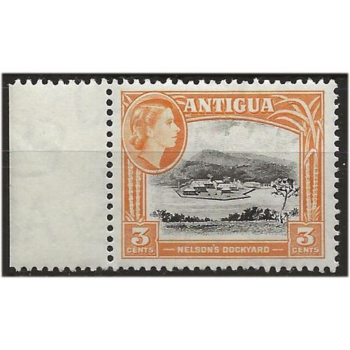 Antigua 1961 SG123a 3c Black & Yellow-Orange Unmounted Mint .. .