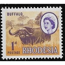 RHODESIA 1966 SG 374 - mint no gum - ANIMAL