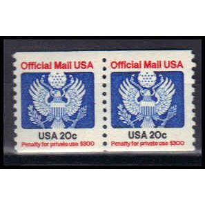 O135 20c Eagle Fine MNH Pair KA2036