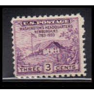 752 3c Washington's Hdqs Barely Clears MNH O4731