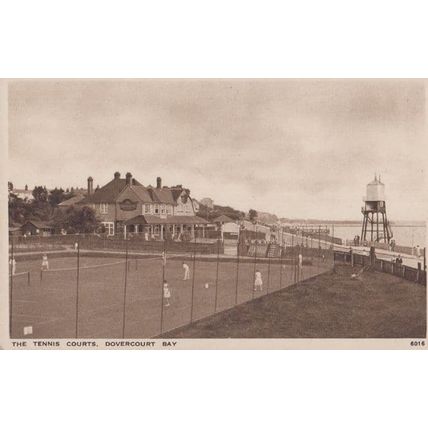 Dovercourt Sports Club Tennis Courts Vintage Old Postcard