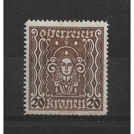 Austria.SG499 20k Sepia.Mounted Mint.Aug22