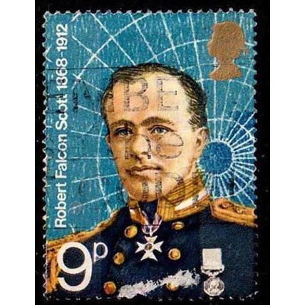 Great Britain 1972 Polar Explorers 9p Used Stamp Robert Falcon Scott