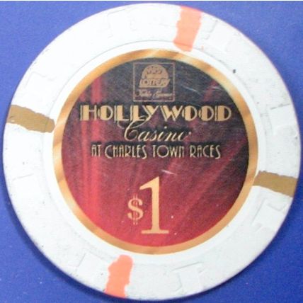 Hollywood. $1 Casino Chip. Charlestown, WV. Z11.