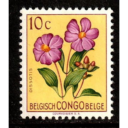 Belgium Congo 1949 Flower 10c Used Stamp