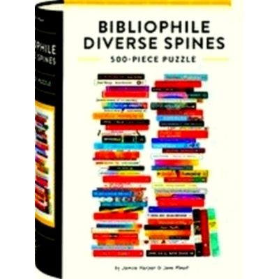 Bibliophile Diverse Spines 500-Piece Puzzle by Jamise Harper; Jane Mount