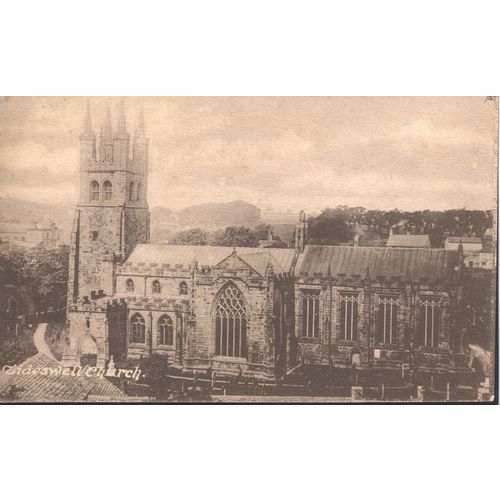 Vintage GB postcard - Tideswell Church, Derbyshire