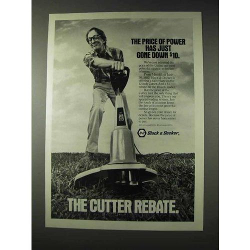 1982 Black & Decker Cutter Lawn Trimmer Ad