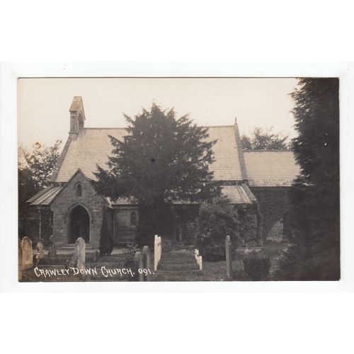 The Church Crawley Down Postcard RP West Sussex