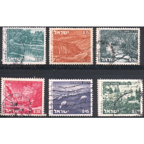 Israel 1971 - SG494/5 - 497 - 499 - 501/2 - Landscapes x 6 - used