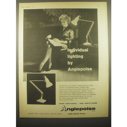 1965 Anglepoise Lamp Advertisement - Individual lighting by Anglepoise