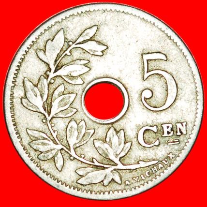DUTCH LEGEND: BELGIUM★ 5 CENTIMES 1904★LEOPOLD II 1865-1909★LOW START★NO RESERVE