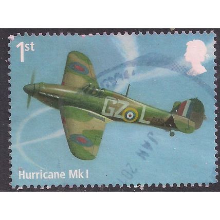 GB 2018 QE2 1st RAF ' Hurricane 'Used SG 4059 ( H212 )