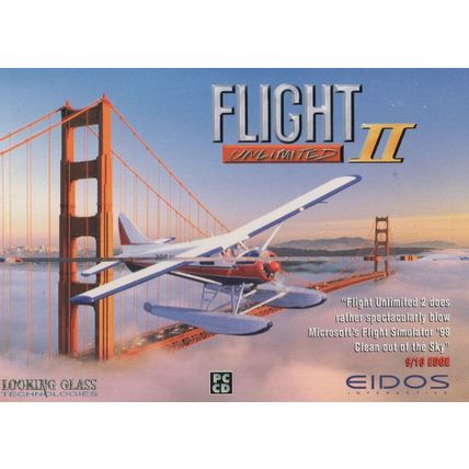 Flight Unlimited Simulator Plane San Fransisco USA PC Game Postcard