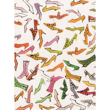 Andy Warhol Shoe Series Stilletoes Painting Postcard