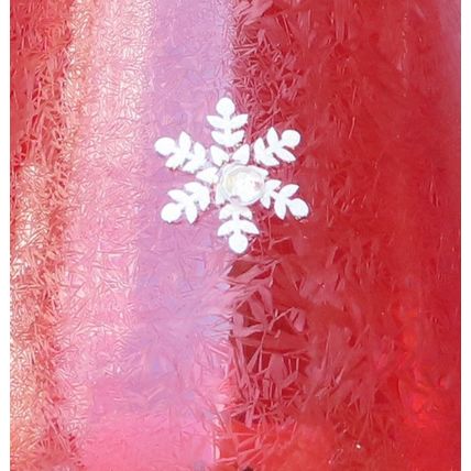 Red Christmas Tree LED with Star on the Top Glass Decoration 24 CM