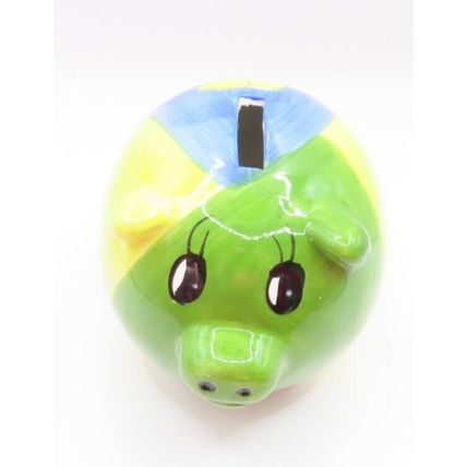 Piggybank Floral Multicoloured Ceramic Money Box 9 CM Gift Home Decor Savings