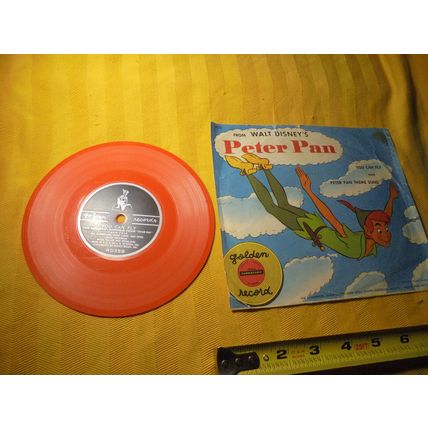 RARE 1952 Golden Records Disney's PETER PAN 45 Record! $30.00 Shipped!