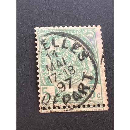 Briefmarke Belgien 5 Centimes 1893 Michel 52 a gestempelt